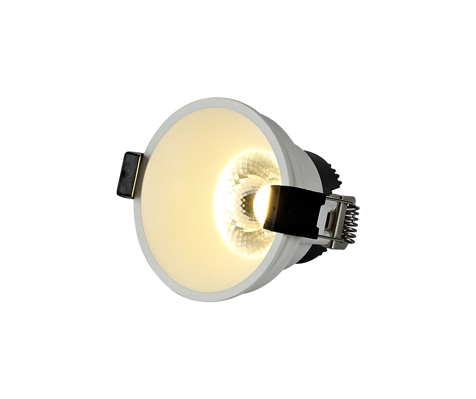 DM201616  Bania 8S 8W ;180mA 480lm 3000K 60° LED Engine; White IP65 Fixed Recessed Spotlight Inner Glass cover; 5yrs Warranty